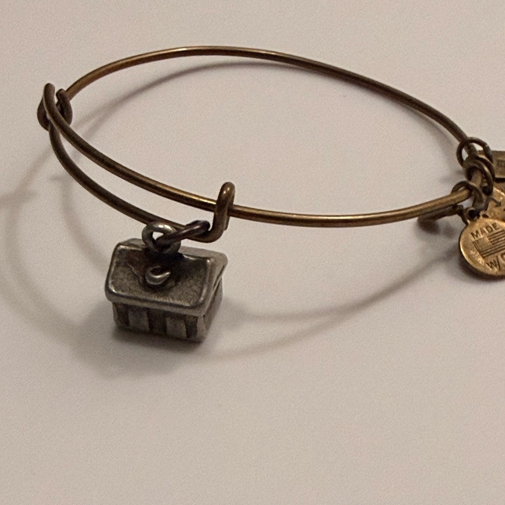 Alex and Ani “House” Gold and Silver Charm Bracelet